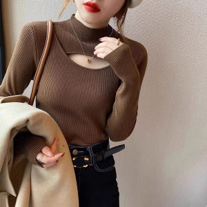 chaqi | Áo Sweater Len Dệt Rỗng Cổ Tròn Phụ Nữ