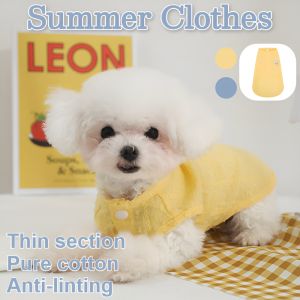 Dog Summer Clothes Dog Clothes Anti-Linting Pure Cotton Thin Anti-shedding Outdoor XS-XL