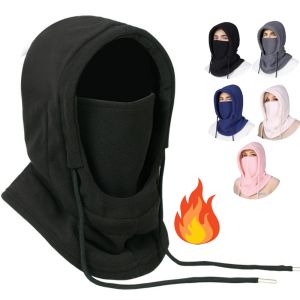 Winter Thermal Fleece Balaclava Scarf Outdoor Sports Ski Face Mask Neck Warmer Snood Hood Hat Windproof Cold Warm Riding Cap