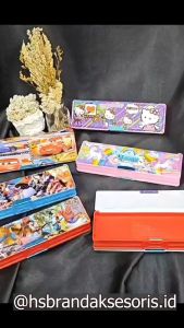 KOTAK PENSIL MAGNET 2SISI MURAH / TEMPAT PENSIL MAGNET KARAKTER COWOK CEWEK / CUTE PENCIL CASE / PCM6211