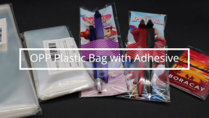 PSD - 100pcs OPP Transparent Plastic Bag with Adhesive