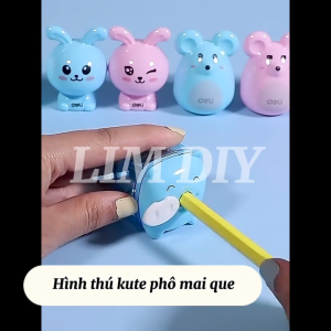 Gọt Bút Chì Hoạt Hình Thú Có Sản Phẩm Gọt 2 Lỗ – Dễ Thương Tiện Lợi LIM DIY