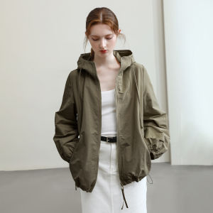 Miccbeirn | Casual Short Style Hooded Jacket New Autumn Simple Workwear Fashion Commuting Versatile Leisure Windbreaker Small Size Top