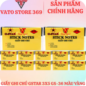 Giấy note ghi chú GSTAR GS-36 màu vàng 3x5 75mm x 127mm 100 tờ