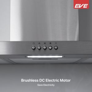 EVE เครื่องดูดควันแบบกระโจมติดผนัง ฮูดในครัว ขนาด 90 ซม. รุ่น HC-STEELPRO-90