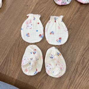 A05ถุงมือ+ถุงเท้าเด็กอ่อน [1 คู่] เนื้อผ้านุ่ม เด็กทารกแรกเกิด