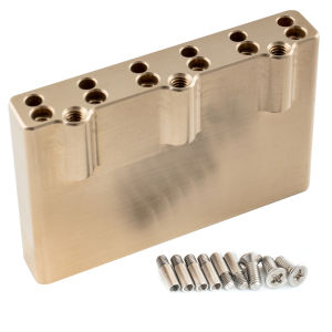 Musiclily Ultra 41mm Solid Brass Tremolo Block 54mm String Spacing for Wilkinson By GOTOH VG300/VS100N Tremolo Bridge