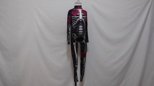 Kids Day of the Dead Rose Skeleton Jumpsuit Halloween Costume