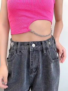 Set 4 Pairs Pants Waist Brooch Adjustable Size Jeans Waist Buckle Fashion Pins for Clothes Waist Skirt Accessories收腰扣