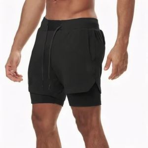 Anime Jujutsu Kaisen Compression Shorts for Men Quick Dry Athletic Shorts Pocket Performance Gym Workout Fitness 2 in 1