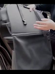 SEAMETAL Đa Năng Ghế Sau Ô Tô Bàn Túi Bảo Quản Da PU Bàn Gấp Thùng Rác Có Thể Ngồi Sau Khay Treo Dụng Cụ Tổ Chức