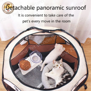 Pet Wonderland Waterproof Folding Tent Dog Cat Delivery Room Fence Puppy Play Kennel Pet House Kitten Cage