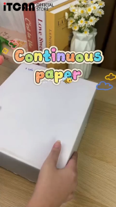 iTCAN กระดาษต่อเนื่อง สลิปเงินเดือน กระดาษต่อเนื่องเคมี 9.5X5.5นิ้ว 9.5X11นิ้ว continuous paper