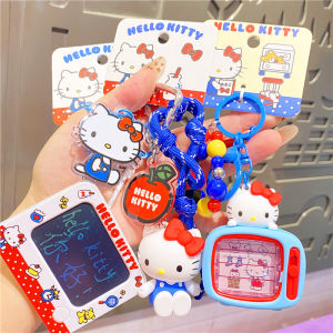 Sanrio Hello Kitty Fun KT Cat Doll Toy Keychain Pendant Bag Ornament Creative Gift Cartoon Series PVC Hardware Material
