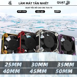 RC Quạt Cho Xe Bánh Xích 25/30/35/40/50 Mm 28000 Vòng/phút Làm Mát Tản Nhiệt Quạt Kim Loại Cho 1/10 1/8 1/5 Không Chổi Than/Chải ESC RC Xe Ô Tô Động Cơ