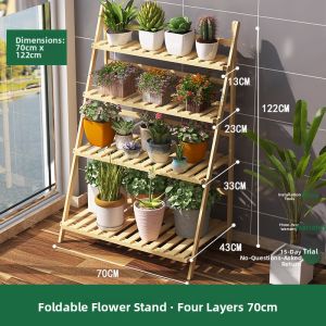 Foldable Multi-layer Plant Stand Bamboo