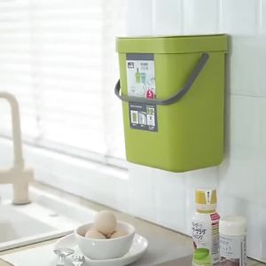 Kitchen Waste Bin Small Kitchen Compost Bin 3L Kitchen Waste Bin Household Countertop Container with Lid for Rubbish Composter