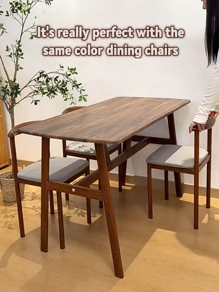 Wood Dining Table set 4 seaters Wooden Desk Office Table Coffee Table Nordic Table Long Table For Kitchen Living Room