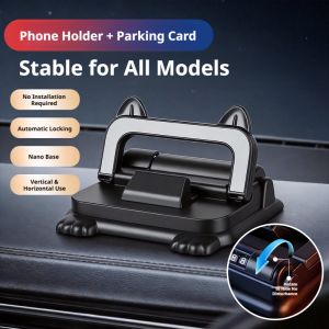 SEAMETAL Universal Car Phone Holder 2-in-1 Temporary Car Parking Number Plate Rotatable GPS Navigation Stand for Car Accessories