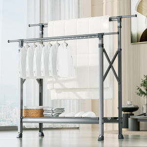 Folding and Extensible Indoor Outdoor Clothes Drying Rack
