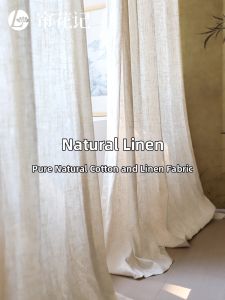 LIANHUAJI | Natural Linen Cotton Blended Curtain