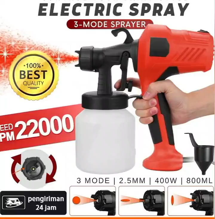 【Cod】DeWALT Spray Gun 500W 800ML Nozzle Car Paint Tool Wall Painting Repair Motorcycle Airbrush Sprayer
