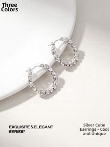 3COLOUR·S | Edgy Minimalist Earrings For Work S925 Silver