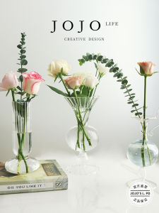 Handmade Glass Flower Vase Creative 3D Style Decorative Home Living Room Tabletop Flower Pots Simplicity Modern Style