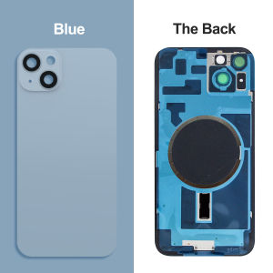 sinmaytai | For iPhone 14 Plus Series Colors Battery Back Cover Glass Panel Rear Door Housing Case Camera Frame Lens Replace for iPhone 14