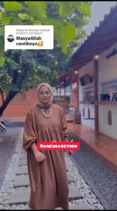 Nan x Gilda Priyadi - Gilda Midi Dress Wanita Muslim Knit Import Tebal / COD