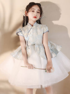 Princess Cheongsam Childrens Birthday Wedding Ceremony Dress High-End Chinese Style Girls Outfit Piano Performance Costume