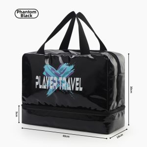 Large Capacity Waterproof Bag With Shoe Compartment Separates Dry And Wet
