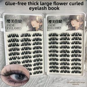 Ultra Soft Self-Adhesive Segmented Thickened Big Flower Curl False Eyelashes Natural Looking No Glue Required Japanese Style