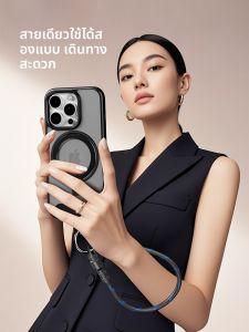 Rock | สายชาร์จแบบพกพาพร้อมห้อยคอ ROCK สำหรับโทรศัพท์มือถือ Huawei Apple 16 ชาร์จเร็ว 15 ช่อง สายข้อมูลแบบแยกได้ ระดับไฮเอนด์