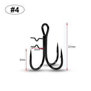 Spinpoler T-Treble Claw Assist Hook Bait Holder Thép Carbon Cao Cấp Siêu Sắc Bén Mạnh Mẽ Cho Softbait Shad Lure # 1/ # 1/0 6/8 Cái/gói