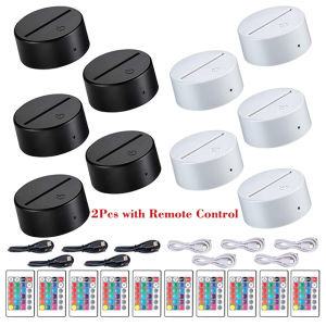 2/10/12 Pcs 3D LED Light Lamp Base Touch Control 7 Colors 4 Modes Led Display Base Decorative Holder for Wholesale Dropshipping