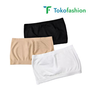 Tokofashion Bra Kemben Seamless Tanpa Tali Anti Slip Pakaian Dalam Wanita BR465