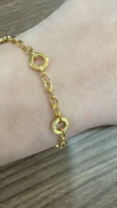 Poh Heng Jewellery 22K Loop Link Bracelet in Yellow Gold [Price By Weight]
