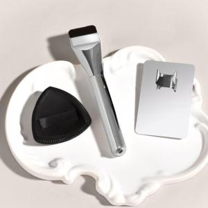 1/3/4pcs Foundation Makeup Tools Kit Foundation Brush Powder Puff And Cream Palette Portable Makeup Tool For Travel Daily