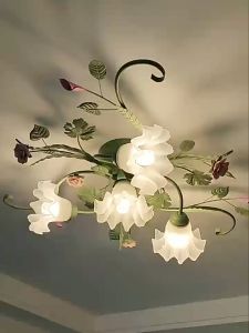 MEIYUAN ceiling light for living room dinning room ceiling light for bedroom girls room light green ceiling light ceramic light