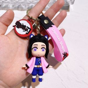 Bandai | Bộ 6 Móc Khóa Anime Diệt Quỷ Kamado Nezuko Agatsuma Zenitsu Kochou Shinobu Mô Hình Nhân Vật PVC Quà Tặng Đồ Chơi Cho Fan.