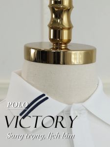 Áo Polo nam thêu cao cấp - Tặng Hộp Gói Quà Xịn - SIXMEN VICTORY Xanh đen - polo vải cá sấu cotton CVC thoáng mát nam tính