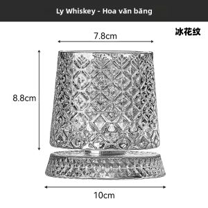 1 Chiếc Xoay 360 Độ Pha Lê Whisky Kính Có Đế Cocktail Độc Đáo Rum Kính Dành Cho Nam Thân Thiện Với Môi Trường Hình Tròn Đảng Quà Tặng