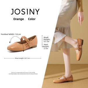 Josiny | Gentle Bow Buckle Flat Mary Jane Shoes