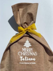 Burlap Christmas Sack Santa Wrapping Stocking Tree Decoration Storage Party Birthday Giveaways Loot Bag Decors