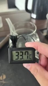 Mini LCD Digital Thermometer for Car Greenhouse Freezer Refrigerator Aquarium Monitoring with 1M Proof NTC Probe -20°C to 110°C