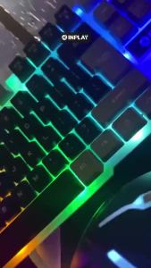 Inplay STX365 Colorful Keyboard and Mouse Set Combo Wired Gaming Keyboard Mouse Set For Pc Laptop