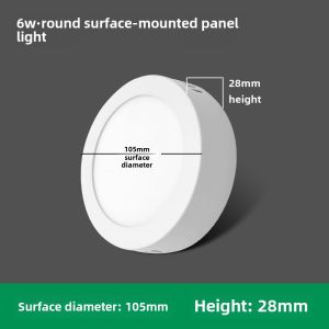 Ultra-Thin Reversible Surface-Mounted LED Downlight round Square 2cm Panel Light Hallway Kitchen Bathroom No Punching Ceiling Light