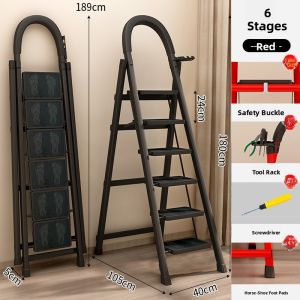 CHUBEISHI | Multi-functional Foldable Ladder with Thickened and Reinforced Design Light and Chair Function