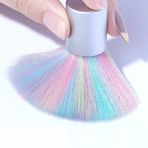 1Pcs Nail Art Colorful Cleaning Brush Soft Dust Remover Acrylic UV Gel Powder Tool Brush (Color)